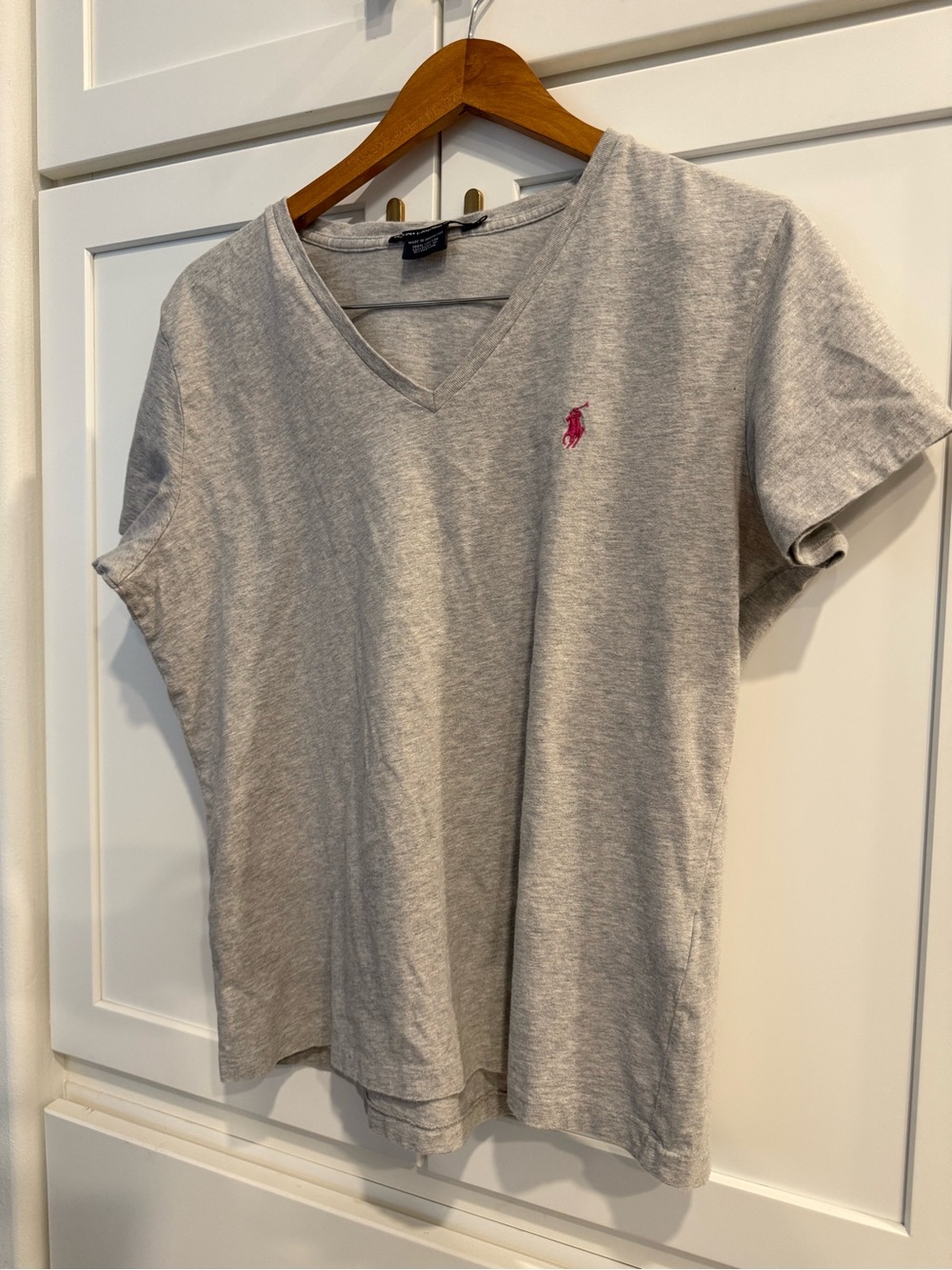 Ralph Lauren Sport size xl heather gray w/ pink pony logo